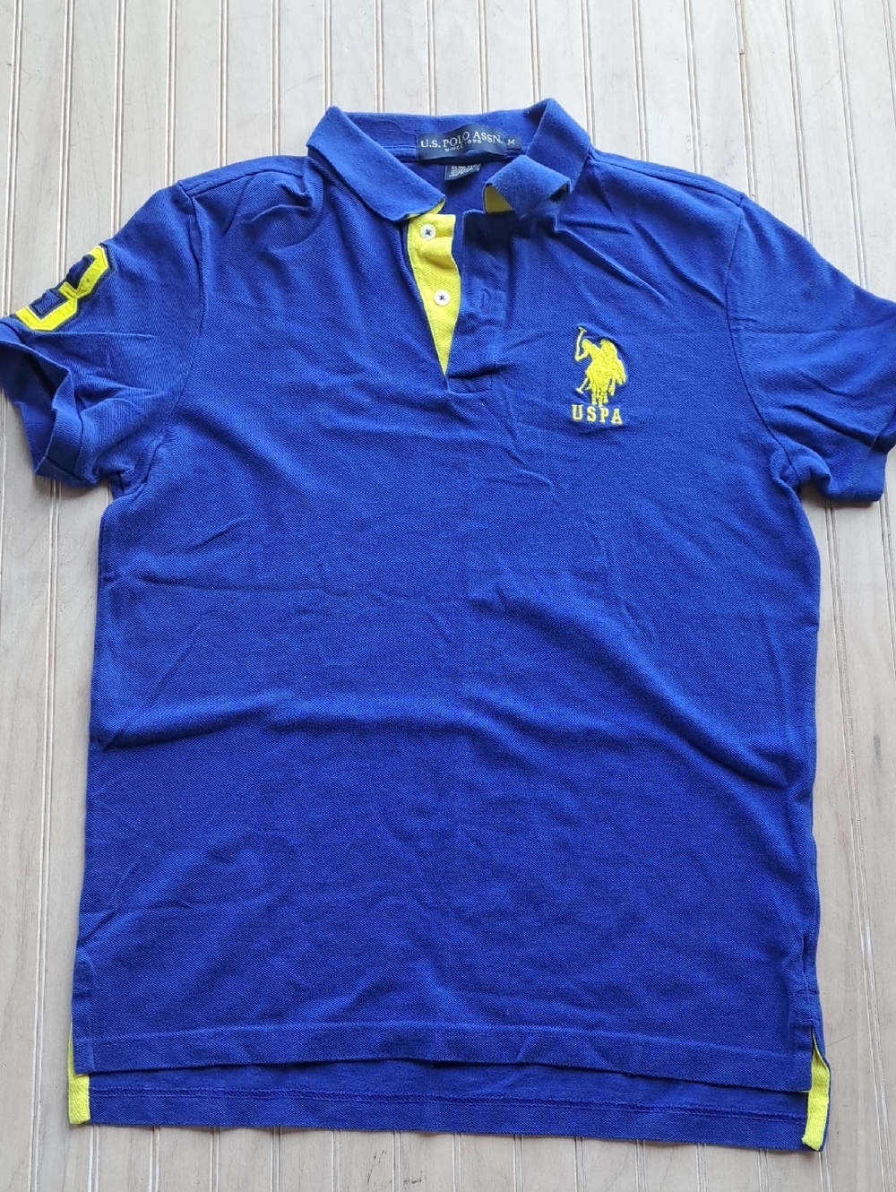 U.S. Polo Assn Slim Fit Royal Blue Classic Cotton Causal Preppy Polo Shirt Men's